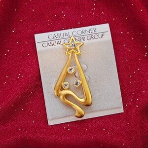 Vintage Christmas Tree Holiday Pin Brooch